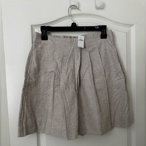 Banana Republic Factory Linen Blend Skirt in Cream